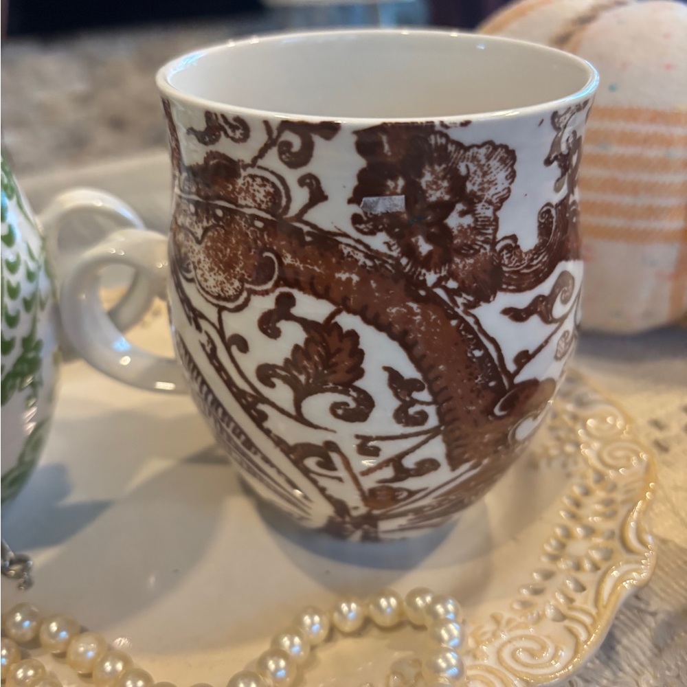 Anthropologie Homegrown Elegant Floral Mugs Set of 3 $60 or $20 for one